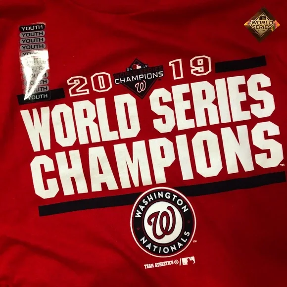 Washington Nationals World Series Champions 2019 T-shirt Size Youth Medium - Picture 7 of 8